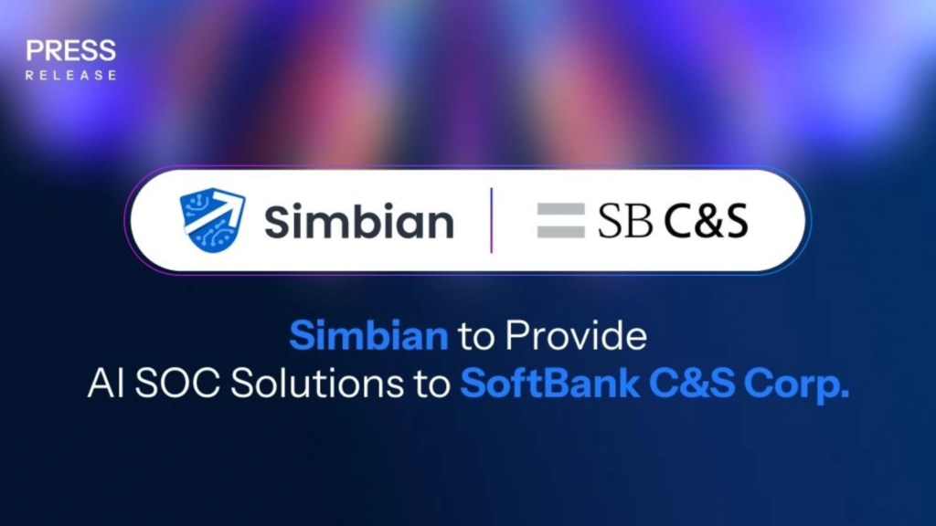 Press release graphic for a partnership between Simbian and SB C&S.