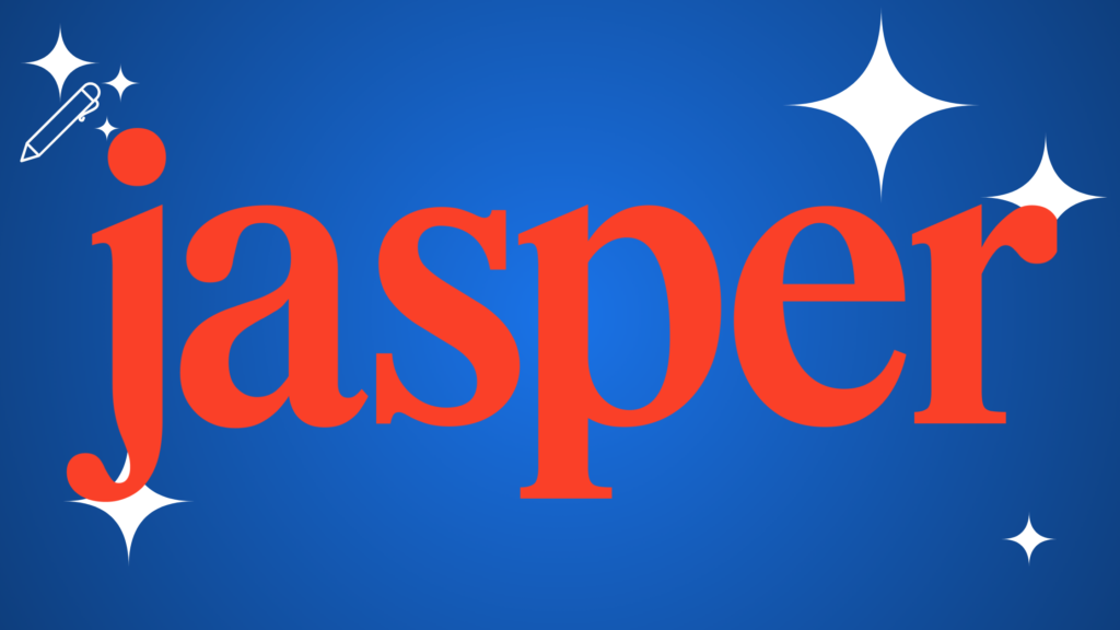 The wordmark logo for Jasper, featuring the brand name in a bold, lowercase red serif font.